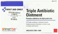 First Aid Only Triple Antibiotic Ointment Pack, 0.5 Gram, 10-Count Boxes (Pack of 10) First Aid Only Triple Antibiotic Ointment Pack, 0.5 Gram, 10-Count Boxes (Pack of 10)