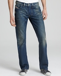 Diesel Larkee Straight Leg Jeans in Dark Indigo Wash Diesel Larkee Straight Leg Jeans in Dark Indigo Wash