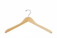 Solid Wood Hanger, Natural Finish, Commercial Grade, Box of 100 Solid Wood Hanger, Natural Finish, Commercial Grade, Box of 100