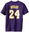 NBA Los Angeles Lakers Kobe Bryant Youth 8-20 Short Sleeve T-Shirt Game Time Flat, Small, Purple