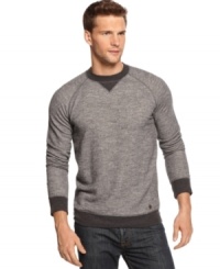 The softer side of your style is this french terry sweater from BOSS Orange. The softer side of your style is this french terry sweater from BOSS Orange.