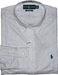 Polo Ralph Lauren Classic-Fit Tattersall Broadcloth Dress Shirt, White/Blue, 18 34/35 Polo Ralph Lauren Classic-Fit Tattersall Broadcloth Dress Shirt, White/Blue, 18 34/35