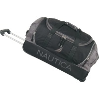 Nautica Luggage Spinnaker 24 Inch Wheeled Duffle Bag, Black/Grey, One Size Nautica Luggage Spinnaker 24 Inch Wheeled Duffle Bag, Black/Grey, One Size