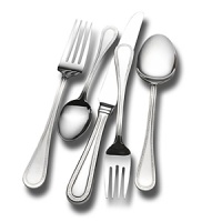 Continental Bead by Wallace includes service for 12: 12 5-piece place settings, 1 6-piece hostess set (includes pie server), and 12 extra teaspoons. Continental Bead by Wallace includes service for 12: 12 5-piece place settings, 1 6-piece hostess set (includes pie server), and 12 extra teaspoons.