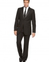 Izod Mens Formal Black Tuxedo Single Breasted 2-Buttons Suit