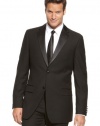 Izod Mens Tuxedo Jacket 50 R 50R 60 Black 2-Buttons Suit-Separate Big and Tall