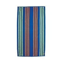 Dream the day away by the sky blue water on this Lauren Ralph Lauren beach towel, flaunting classic stripes and a Ralph Lauren logo.