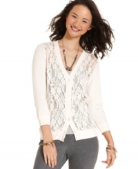 Fresh Brewed delivers big on trend-right style, integrating lace -- the season's favorite femme fabric -- into our preferred layering piece: the cardi! Fresh Brewed delivers big on trend-right style, integrating lace -- the season's favorite femme fabric -- into our preferred layering piece: the cardi!
