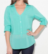 G by GUESS Breanna Mixed-Media Top, KEYES BLUE (MEDIUM) G by GUESS Breanna Mixed-Media Top, KEYES BLUE (MEDIUM)