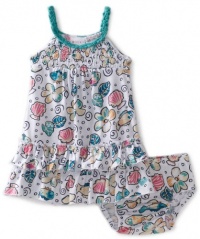 Roxy Kids Baby-Girls Infant Frisbee Dress, Sea Salt, 24 Months