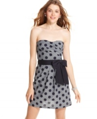 Introduce girlish fun into your day wear with this strapless polkadot dress from Trixxi! Introduce girlish fun into your day wear with this strapless polkadot dress from Trixxi!