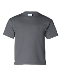 Ultra Cotton Youth Tee Shirt, Color: Charcoal, Size: X-Small Ultra Cotton Youth Tee Shirt, Color: Charcoal, Size: X-Small