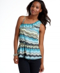Fill your closet with chic pieces like this ruffled blouson top from BCX for an awesome way to add print to your daytime style! Fill your closet with chic pieces like this ruffled blouson top from BCX for an awesome way to add print to your daytime style!