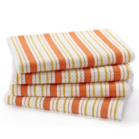 Coral Stripe - 4 Pack Oversized Dish Cloth sets in Spice by Cotton Craft - Size 15x15 - Pure 100% Cotton - Crisp Basketweave striped pattern with a hanging loop - Highly absorbent, soft & sturdy - Other colors - Green, Red, Linen, Black, Blue, Periwinkle Coral Stripe - 4 Pack Oversized Dish Cloth sets in Spice by Cotton Craft - Size 15x15 - Pure 100% Cotton - Crisp Basketweave striped pattern with a hanging loop - Highly absorbent, soft & sturdy - Other colors - Green, Red, Linen, Black, Blue, Periwinkle