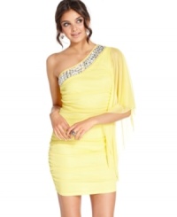 Bordered in twinkling rhinestones, this chic party dress from Ruby Rox flaunts your love of luxe style! Bordered in twinkling rhinestones, this chic party dress from Ruby Rox flaunts your love of luxe style!
