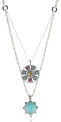Lucky Brand Indian Double-Drop Pendant Necklace, 20 Lucky Brand Indian Double-Drop Pendant Necklace, 20
