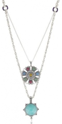 Lucky Brand Indian Double-Drop Pendant Necklace, 20