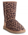 You won't find a prettier--or pinker leopard print than the one that covers Ukala's Ally boots.