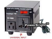 Power Bright VC100W Voltage Transformer 100 Watt Step Up/Down 110 Volt - 220 Volt Power Bright VC100W Voltage Transformer 100 Watt Step Up/Down 110 Volt - 220 Volt