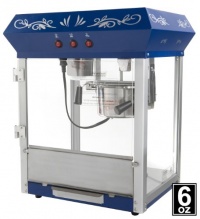 Deluxe 6oz Blue Popcorn Maker Machine by Paramount - New Full Size 6 oz Popper Deluxe 6oz Blue Popcorn Maker Machine by Paramount - New Full Size 6 oz Popper