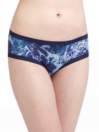 THE LOOKFloral designSemi-sheer mesh Contrast lace trimCotton gussetElastic waist and leg openingsTHE MATERIALNylonPartially linedCARE & ORIGINHand washImported THE LOOKFloral designSemi-sheer mesh Contrast lace trimCotton gussetElastic waist and leg openingsTHE MATERIALNylonPartially linedCARE & ORIGINHand washImported