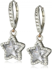 Betsey Johnson Iconic Celestial Crystal Star Drop Earrings