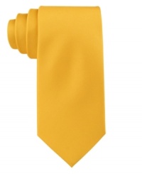 A sleek, slender construction makes this smooth silk tie a smart addition to any guy's Monday through Friday rotation. A sleek, slender construction makes this smooth silk tie a smart addition to any guy's Monday through Friday rotation.