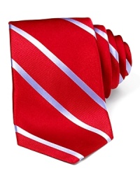 A smooth satin tie with refined stripes. A smooth satin tie with refined stripes.