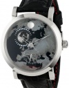 Movado Men's 0606564 Red Label Planisphere w/ Black Alligator Leather Strap Watch