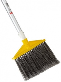 Rubbermaid Commercial FG638500 Gray 11-Inch Flagged Polypropylene Angle Broom with Aluminum Handle Rubbermaid Commercial FG638500 Gray 11-Inch Flagged Polypropylene Angle Broom with Aluminum Handle