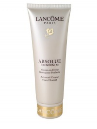 Absolue Advanced Creamy Foam Cleanser is specifically designed for mature skin to transform cleansing and make-up removal into a divinely pleasurable experience. Its soap-free formula is enriched with ultra-efficient cleansing agents chosen for their gentleness in purifying skin of makeup and impurities that can lead to dulling of the complexion. The replenishing Bio-Network of Wild Yam, Soy, Sea Algae and Barley helps restore elasticity and radiance and helps prevent skin from drying out.