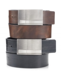 Have it both ways. This convenient, reversible leather belt from Alfani makes staying stylish easy. Have it both ways. This convenient, reversible leather belt from Alfani makes staying stylish easy.