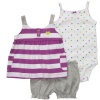 Carters Girls Newborn-12 Months 3 Piece Butterfly Dress Set