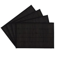Benson Mills Bali Bamboo Placemats, Black, Set of 4 Benson Mills Bali Bamboo Placemats, Black, Set of 4