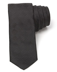 A sleek tie from BOSS Black with a snazzy pindot pattern livens up your dress shirting, whether you're at the office or out for dinner. A sleek tie from BOSS Black with a snazzy pindot pattern livens up your dress shirting, whether you're at the office or out for dinner.