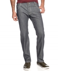 These slim-fit jeans from Armani Jeans add some swagger to your denim style. These slim-fit jeans from Armani Jeans add some swagger to your denim style.