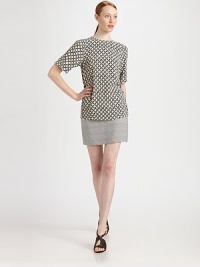 A charming, geometric marquis diamond print decorates this mini stretch style.Side welt pocketsConcealed back zipFully linedAbout 14 long97% rayon/3% elastaneDry cleanImportedModel shown is 5'10 (177cm) wearing US size 4. A charming, geometric marquis diamond print decorates this mini stretch style.Side welt pocketsConcealed back zipFully linedAbout 14 long97% rayon/3% elastaneDry cleanImportedModel shown is 5'10 (177cm) wearing US size 4.