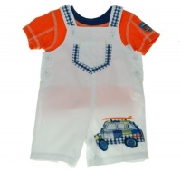 First Impressions Surfer Shortall with Shirt Bright White 18 Months First Impressions Surfer Shortall with Shirt Bright White 18 Months