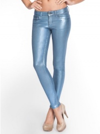 GUESS Power Skinny in Ice Blue Foil Wash