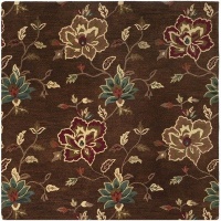 Safavieh Jardine Collection JAR811B Handmade Brown Wool Square Area Rug, 6-Feet Safavieh Jardine Collection JAR811B Handmade Brown Wool Square Area Rug, 6-Feet