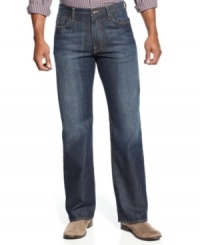 Sit back and relax. These Lucky Brand jeans are the perfect laid-back cut. Sit back and relax. These Lucky Brand jeans are the perfect laid-back cut.
