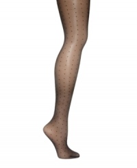 Demure and sweet, these sheer tulle and dot tights by HUE take basic hosiery to the next level. Demure and sweet, these sheer tulle and dot tights by HUE take basic hosiery to the next level.