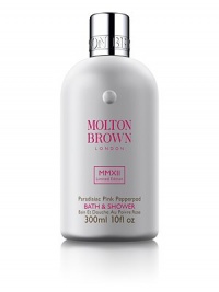 Created with concentrated plant actives and high-impact aroma oils, this limited-edition bathing hero blends warm pink pepperpods from the Gulf of Guinea with the mysterious aromas of ginger and patchouli for winning results. Top notes: Warm pink pepper (grains of paradise), zingy ginger aroma oil, adventurous and warm, intoxicating patchoul. Made in England. 10 oz. Created with concentrated plant actives and high-impact aroma oils, this limited-edition bathing hero blends warm pink pepperpods from the Gulf of Guinea with the mysterious aromas of ginger and patchouli for winning results. Top notes: Warm pink pepper (grains of paradise), zingy ginger aroma oil, adventurous and warm, intoxicating patchoul. Made in England. 10 oz.