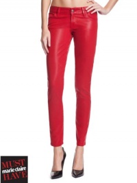 GUESS Brittney Ankle Skinny Coated Jeans, COATED HEARTACHE RED (26)