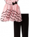 Rare Editions Baby Girls Newborn Leg Set, Pink/Black, 0-3 Months