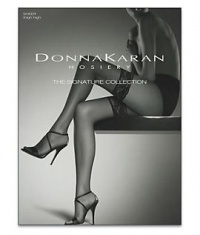 Donna Karan Hosiery The Signature Collection Sheer Satin Thigh Highs, Small, Black Donna Karan Hosiery The Signature Collection Sheer Satin Thigh Highs, Small, Black