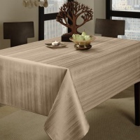 Benson Mills Flow Spillproof 60-Inch by 104-Inch Fabric Tablecloth, Ivory Benson Mills Flow Spillproof 60-Inch by 104-Inch Fabric Tablecloth, Ivory