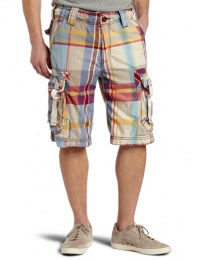 Jet Lag Men's Plaid Cargo Short