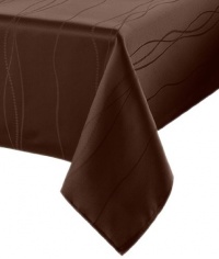 Benson Mills Gourmet Spillproof 60-Inch by 104-Inch Fabric Tablecloth, Chocolate Benson Mills Gourmet Spillproof 60-Inch by 104-Inch Fabric Tablecloth, Chocolate