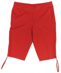Lauren Active Women's Butler Crop Ruched Relaxed Capri Lauren Active Women's Butler Crop Ruched Relaxed Capri